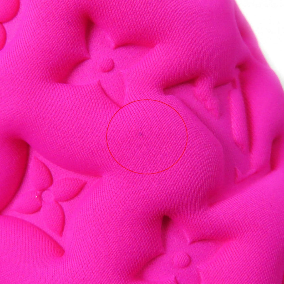 LOUIS VUITTON Sandals 1AB1NO Monogram pattern neoprene, Anna and Mick footbed pink Pool Pillow Women 35 Used Authentic