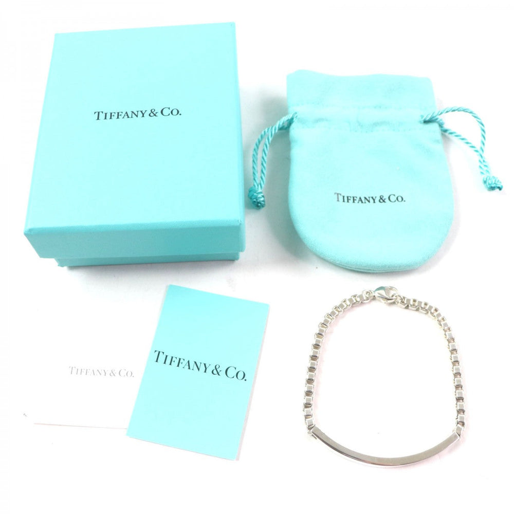 TIFFANY&Co. bracelet Main�FAG925 Silver Venetian ID mens Used Authentic