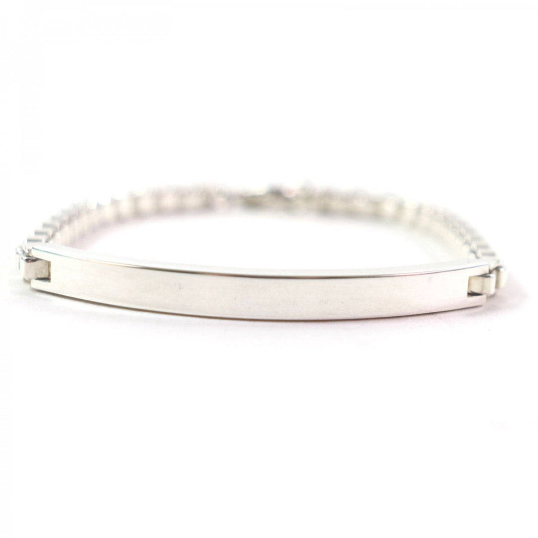 TIFFANY&Co. bracelet Main�FAG925 Silver Venetian ID mens Used Authentic