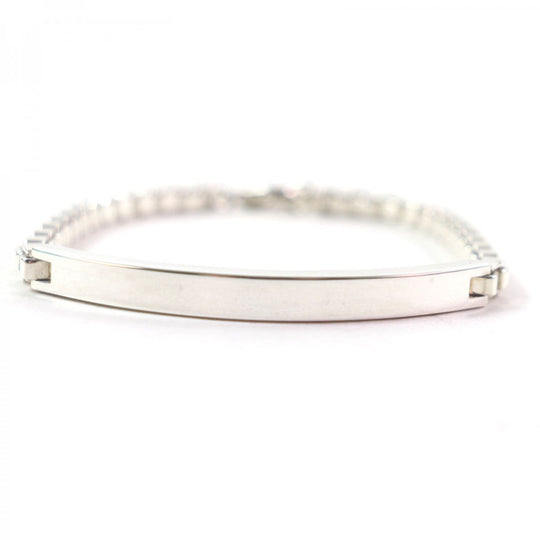 TIFFANY&Co. bracelet Main�FAG925 Silver Venetian ID mens Used Authentic