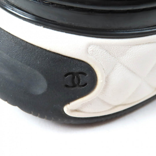 CHANEL sneakers G35617 Mixed Fiber, Calfskin, Velvet, Polyurethane black Women 37 Used Authentic