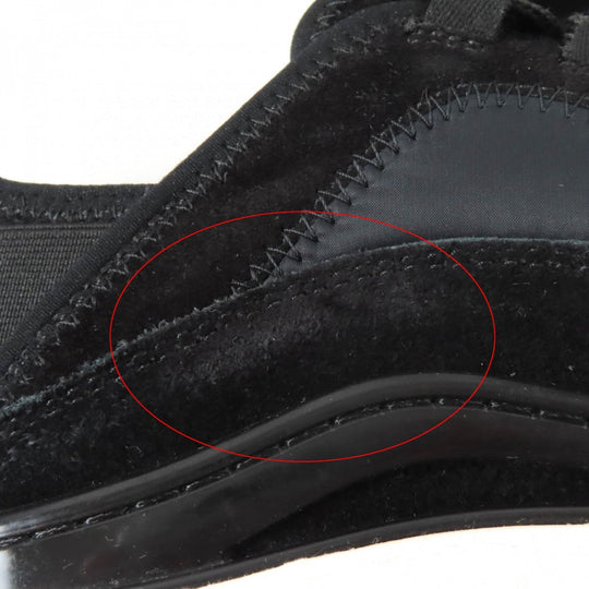 CHANEL sneakers G35617 Mixed Fiber, Calfskin, Velvet, Polyurethane black Women 37 Used Authentic