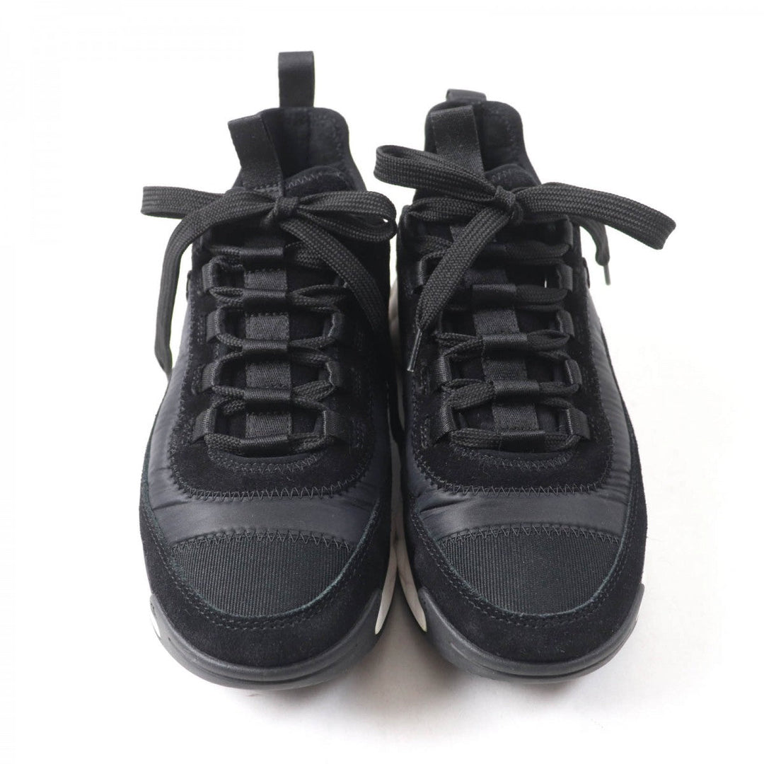 CHANEL sneakers G35617 Mixed Fiber, Calfskin, Velvet, Polyurethane black Women 37 Used Authentic