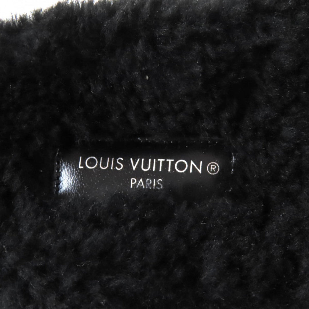 LOUIS VUITTON Sandals Main: Mouton Black beige Paseo Line Women 36 Used Authentic
