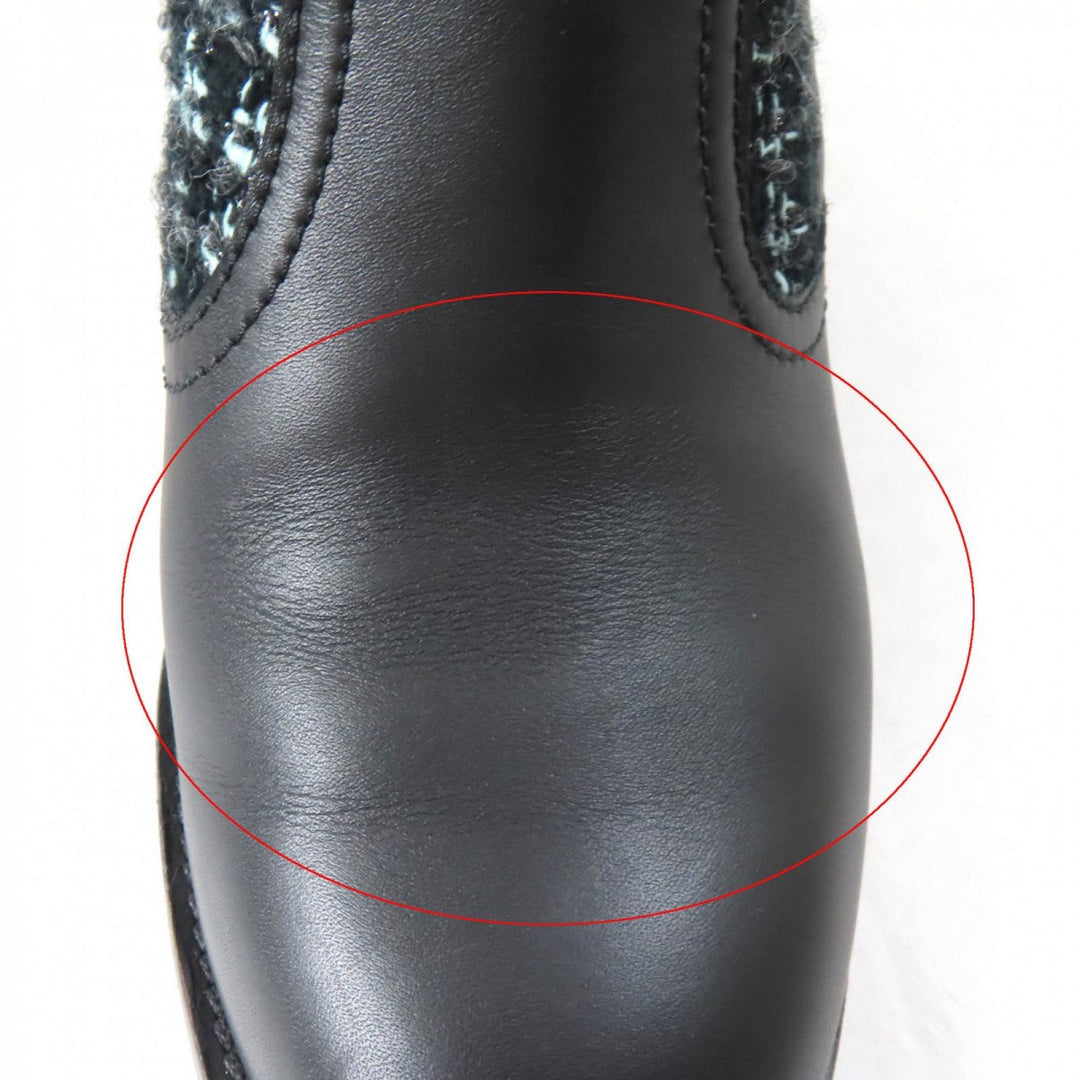 CHANEL Ankle boots 22B G39334 Main: Leather, Part: Tweed multicolor Women 38 C Used Authentic