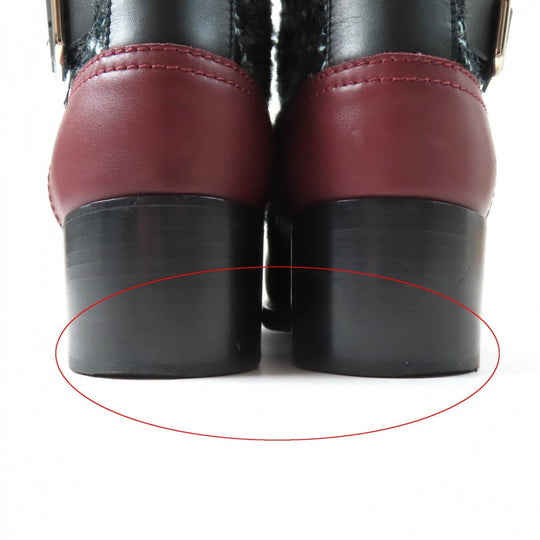 CHANEL Ankle boots 22B G39334 Main: Leather, Part: Tweed multicolor Women 38 C Used Authentic