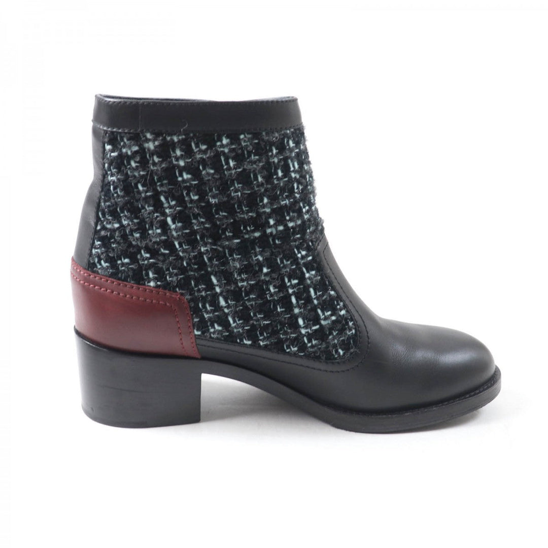 CHANEL Ankle boots 22B G39334 Main: Leather, Part: Tweed multicolor Women 38 C Used Authentic