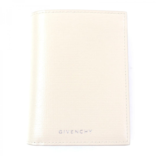 GIVENCHY Bifold Wallet BK608MK1T4 Main: Leather Beige black Classic 4G Card Boulder mens Used Authentic