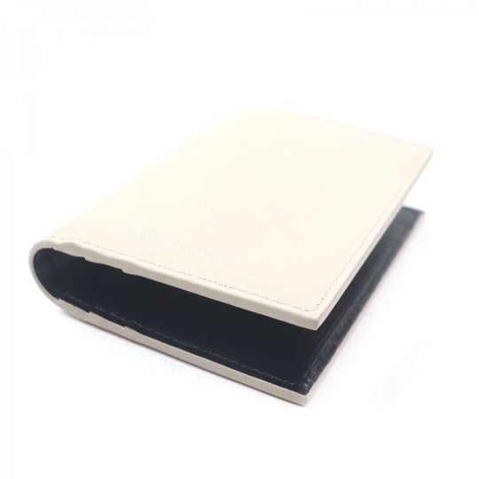 GIVENCHY Bifold Wallet BK608MK1T4 Main: Leather Beige black Classic 4G Card Boulder mens Used Authentic