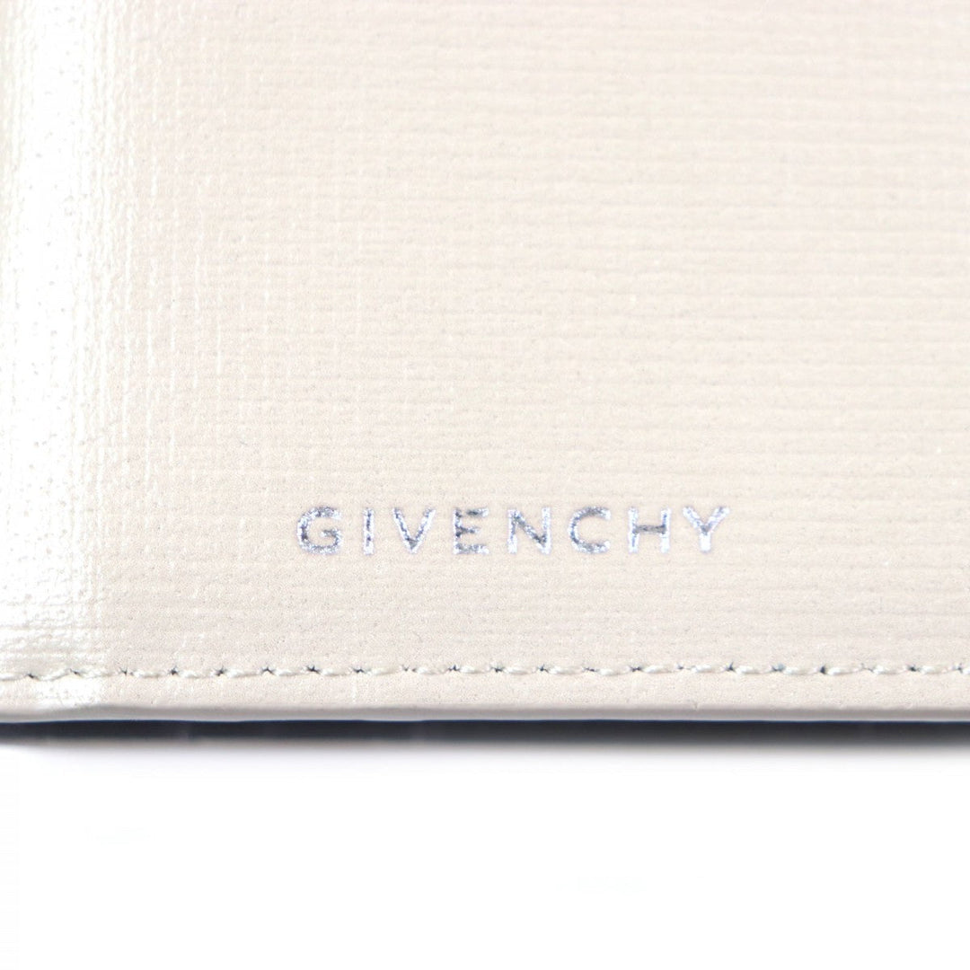 GIVENCHY Bifold Wallet BK608MK1T4 Main: Leather Beige black Classic 4G Card Boulder mens Used Authentic