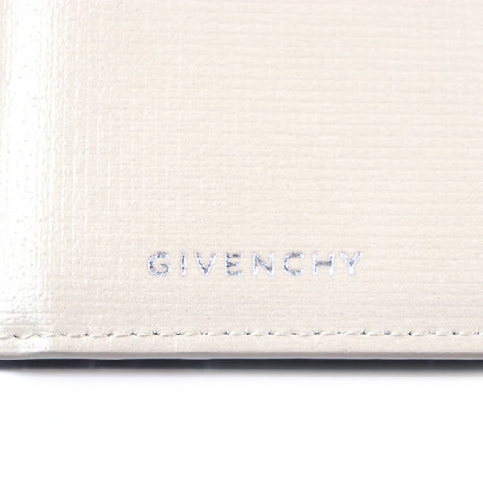 GIVENCHY Bifold Wallet BK608MK1T4 Main: Leather Beige black Classic 4G Card Boulder mens Used Authentic