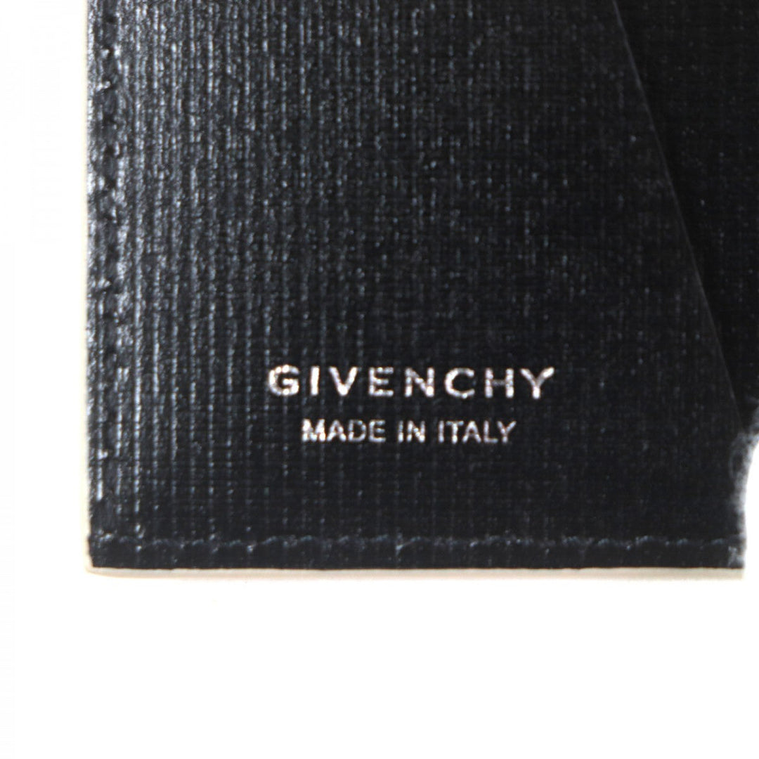 GIVENCHY Bifold Wallet BK608MK1T4 Main: Leather Beige black Classic 4G Card Boulder mens Used Authentic