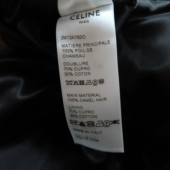 CELINE coat 2M12A783O Outer: 100% camel, Lining: 70% cupra, Lining: 30% cotton Camel Women 36 Used Authentic