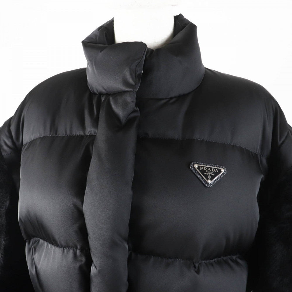 PRADA Down jacket 29L805 Main: Polyamide (Nylon) 100%, Fur: , Sleeve lining: Rayon 100%, Filling: Down 90%, Filling: Feather 10% black Women 36 Used Authentic