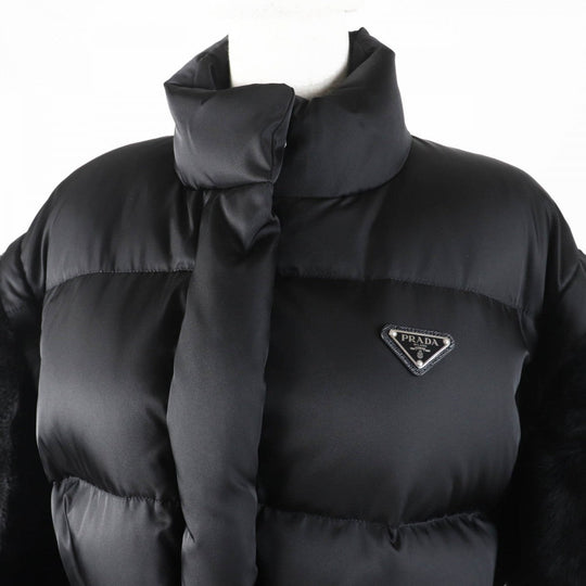 PRADA Down jacket 29L805 Main: Polyamide (Nylon) 100%, Fur: , Sleeve lining: Rayon 100%, Filling: Down 90%, Filling: Feather 10% black Women 36 Used Authentic
