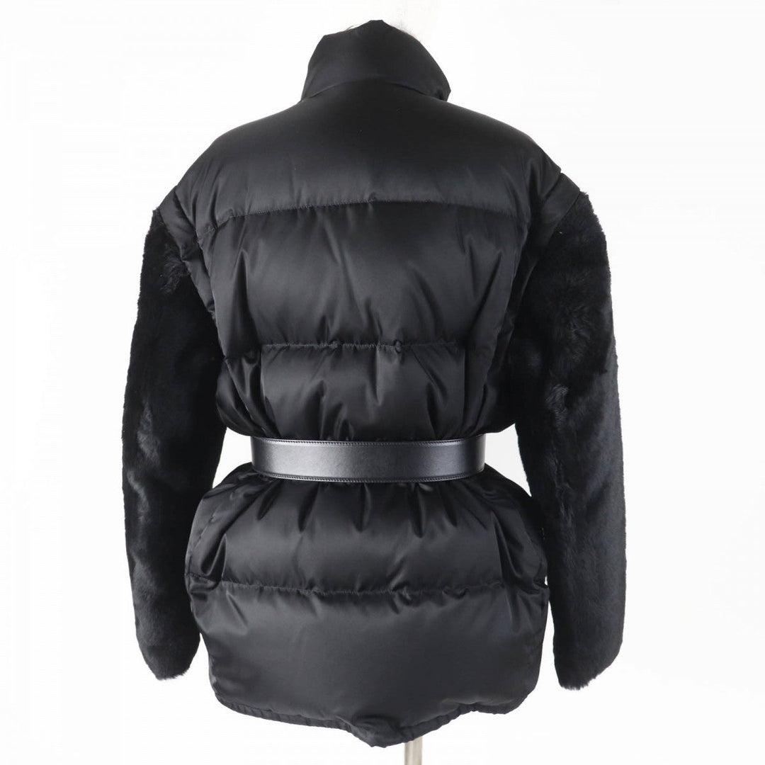 PRADA Down jacket 29L805 Main: Polyamide (Nylon) 100%, Fur: , Sleeve lining: Rayon 100%, Filling: Down 90%, Filling: Feather 10% black Women 36 Used Authentic