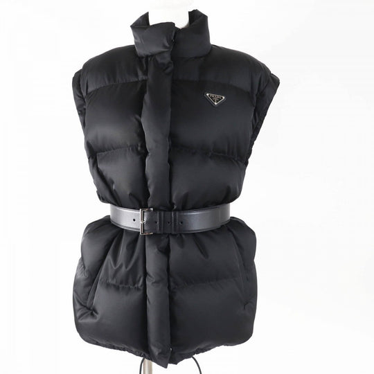 PRADA Down jacket 29L805 Main: Polyamide (Nylon) 100%, Fur: , Sleeve lining: Rayon 100%, Filling: Down 90%, Filling: Feather 10% black Women 36 Used Authentic