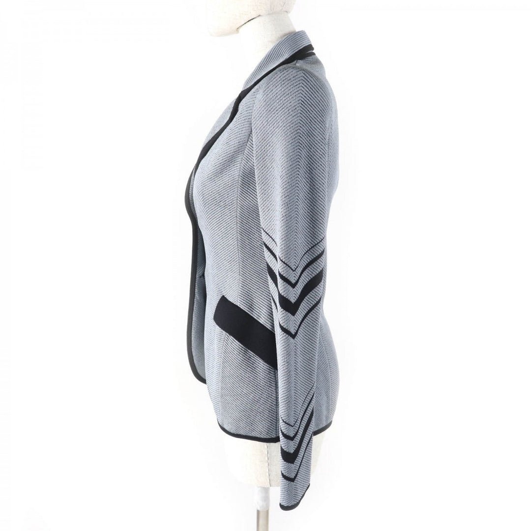 GIORGIO ARMANI Jacket 3KAG05 AM27Z Main: 80% viscose (rayon), 10% polyamide (nylon), 6% polyester, 4% elastane (polyurethane) Gray black Women 38 Used Authentic