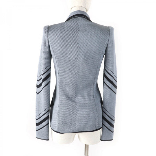 GIORGIO ARMANI Jacket 3KAG05 AM27Z Main: 80% viscose (rayon), 10% polyamide (nylon), 6% polyester, 4% elastane (polyurethane) Gray black Women 38 Used Authentic