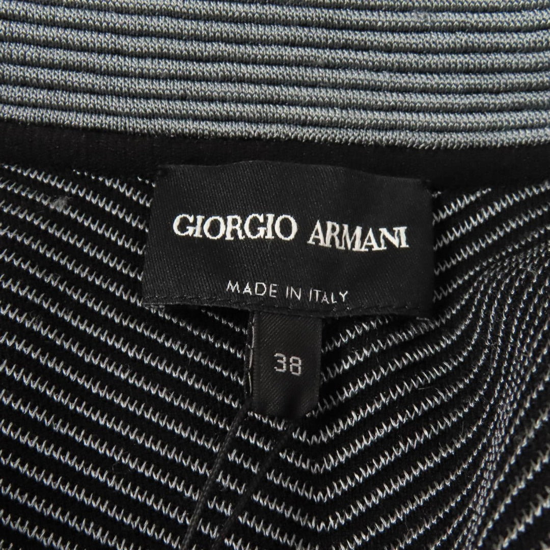 GIORGIO ARMANI Jacket 3KAG05 AM27Z Main: 80% viscose (rayon), 10% polyamide (nylon), 6% polyester, 4% elastane (polyurethane) Gray black Women 38 Used Authentic