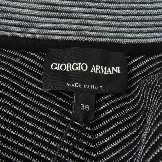 GIORGIO ARMANI Jacket 3KAG05 AM27Z Main: 80% viscose (rayon), 10% polyamide (nylon), 6% polyester, 4% elastane (polyurethane) Gray black Women 38 Used Authentic