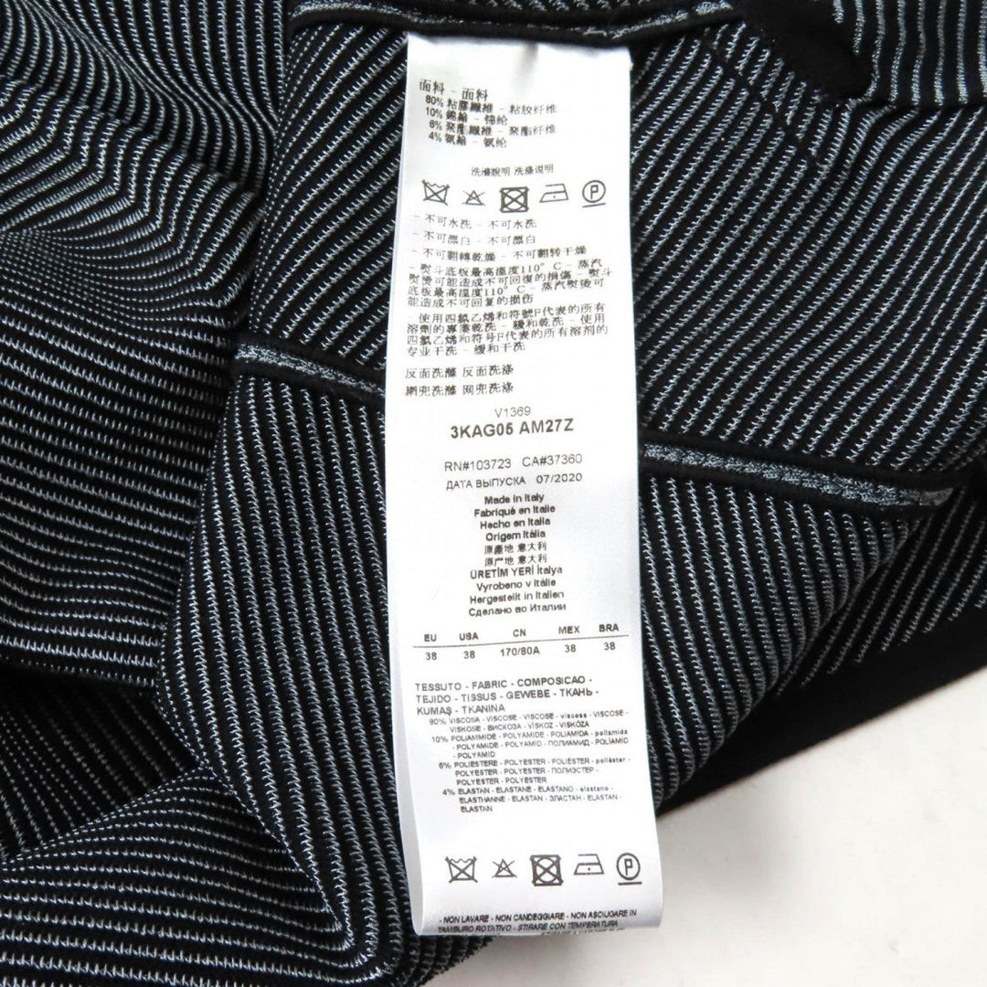 GIORGIO ARMANI Jacket 3KAG05 AM27Z Main: 80% viscose (rayon), 10% polyamide (nylon), 6% polyester, 4% elastane (polyurethane) Gray black Women 38 Used Authentic