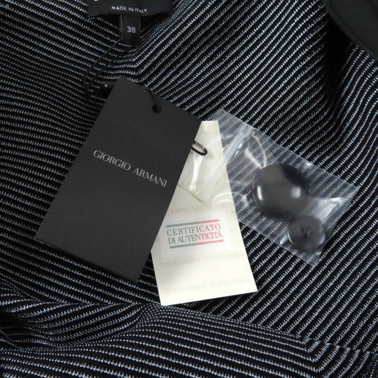 GIORGIO ARMANI Jacket 3KAG05 AM27Z Main: 80% viscose (rayon), 10% polyamide (nylon), 6% polyester, 4% elastane (polyurethane) Gray black Women 38 Used Authentic