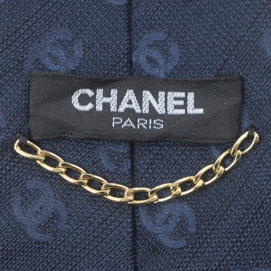 CHANEL tie Main: 100% silk, Main: 60% silk, Main: 40% wool Navy mens Used Authentic