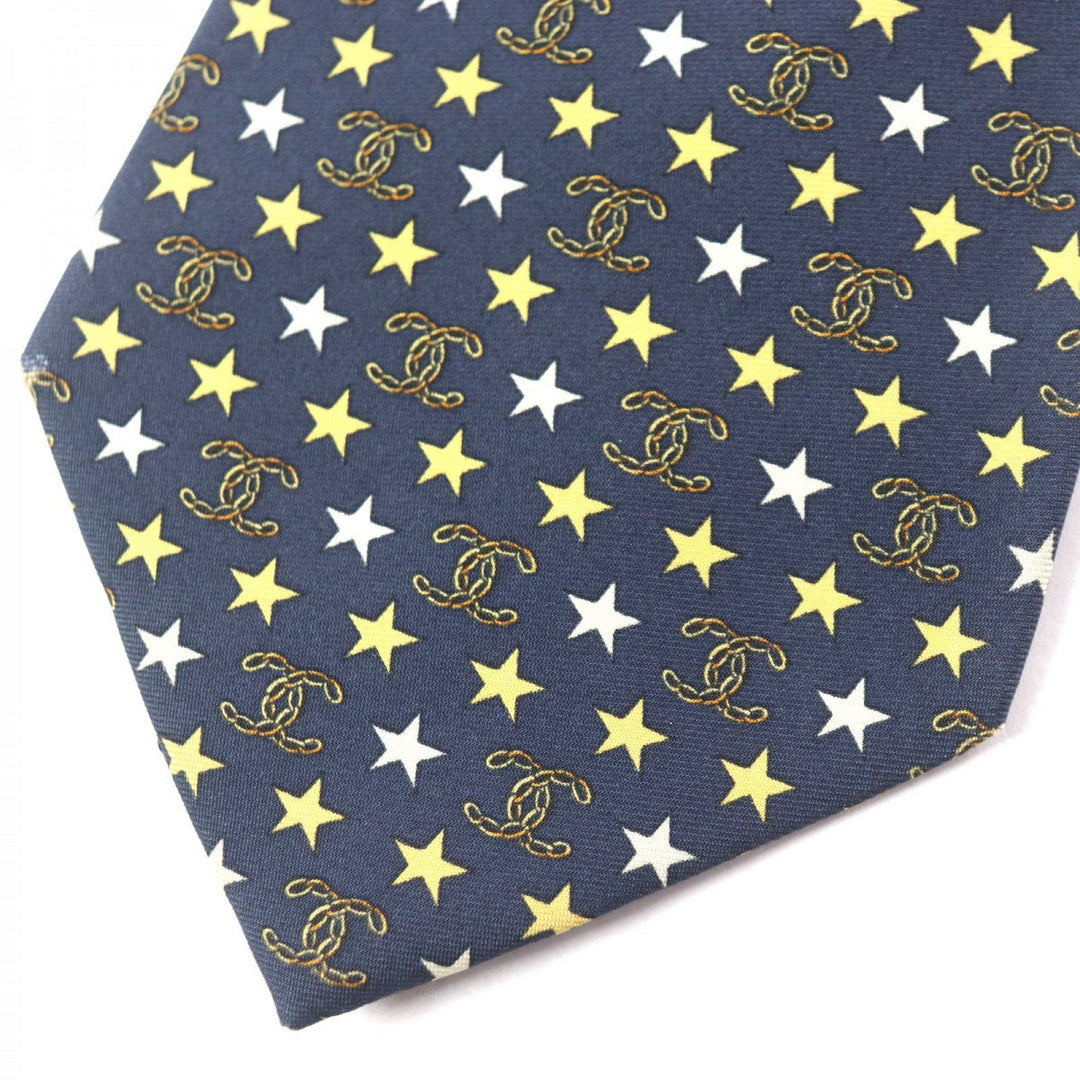 CHANEL tie Main: 100% silk, Main: 60% silk, Main: 40% wool Navy mens Used Authentic