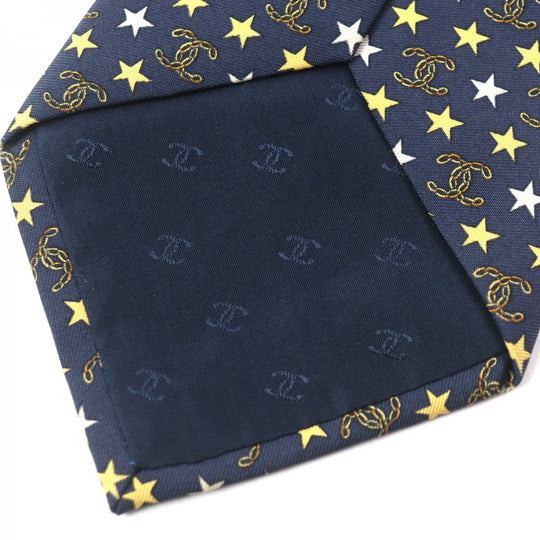 CHANEL tie Main: 100% silk, Main: 60% silk, Main: 40% wool Navy mens Used Authentic