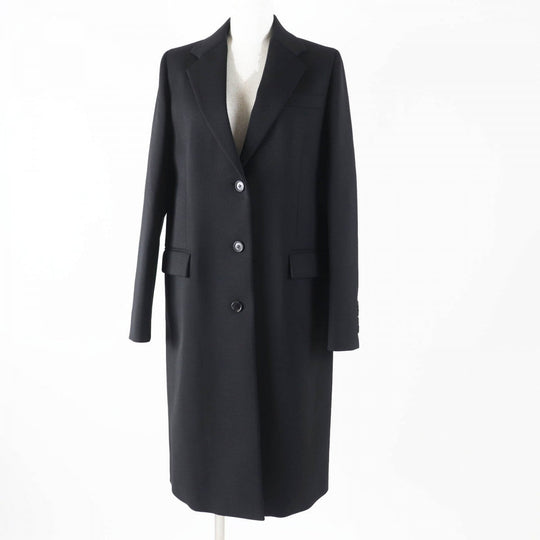 PRADA Chester coat P6490 Main: 98% wool, Main: 2% polyurethane black Women 38 Used Authentic