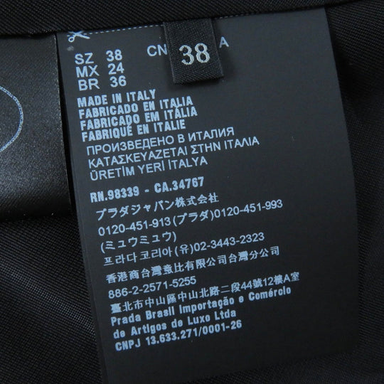 PRADA Chester coat P6490 Main: 98% wool, Main: 2% polyurethane black Women 38 Used Authentic