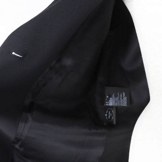 PRADA Chester coat P6490 Main: 98% wool, Main: 2% polyurethane black Women 38 Used Authentic