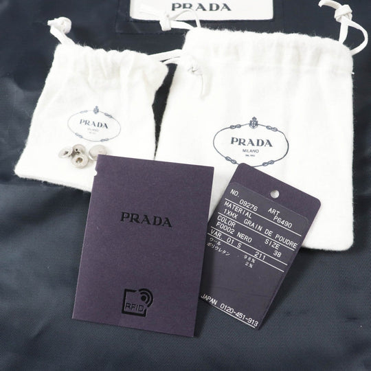 PRADA Chester coat P6490 Main: 98% wool, Main: 2% polyurethane black Women 38 Used Authentic
