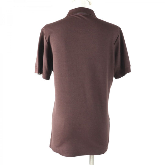 HERMES Short sleeve polo shirt cotton Brown L