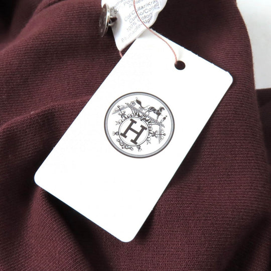 HERMES Short sleeve polo shirt cotton Brown L