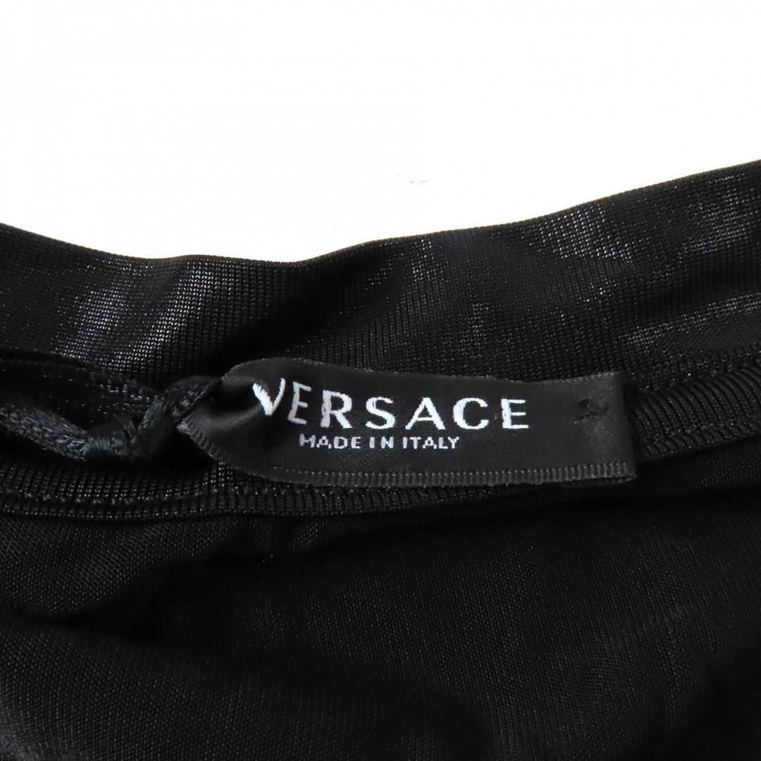 VERSACE Short sleeve T-shirt 1010066 Main: 95% viscose, Main: 5% polyurethane Black purple Women 40 Used Authentic