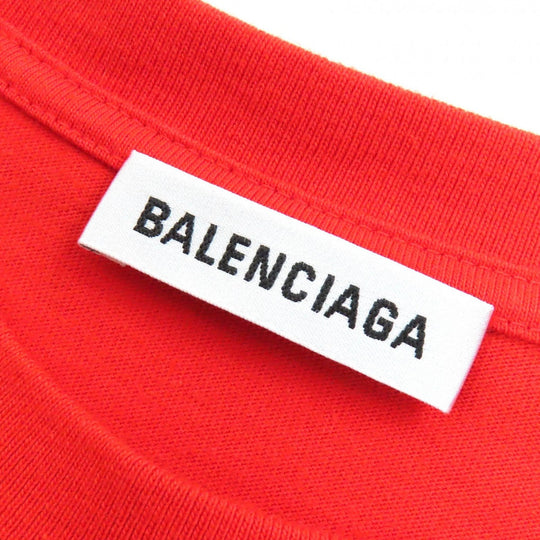 BALENCIAGA Short sleeve T-shirt 612965 cotton Red Real Balenciaga Tee mens XS Used Authentic