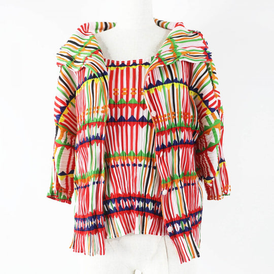 PLEATS PLEASE ensemble PP22-JK739�^PP22-JK791 Main: 100% polyester Multi Women 3 Used Authentic