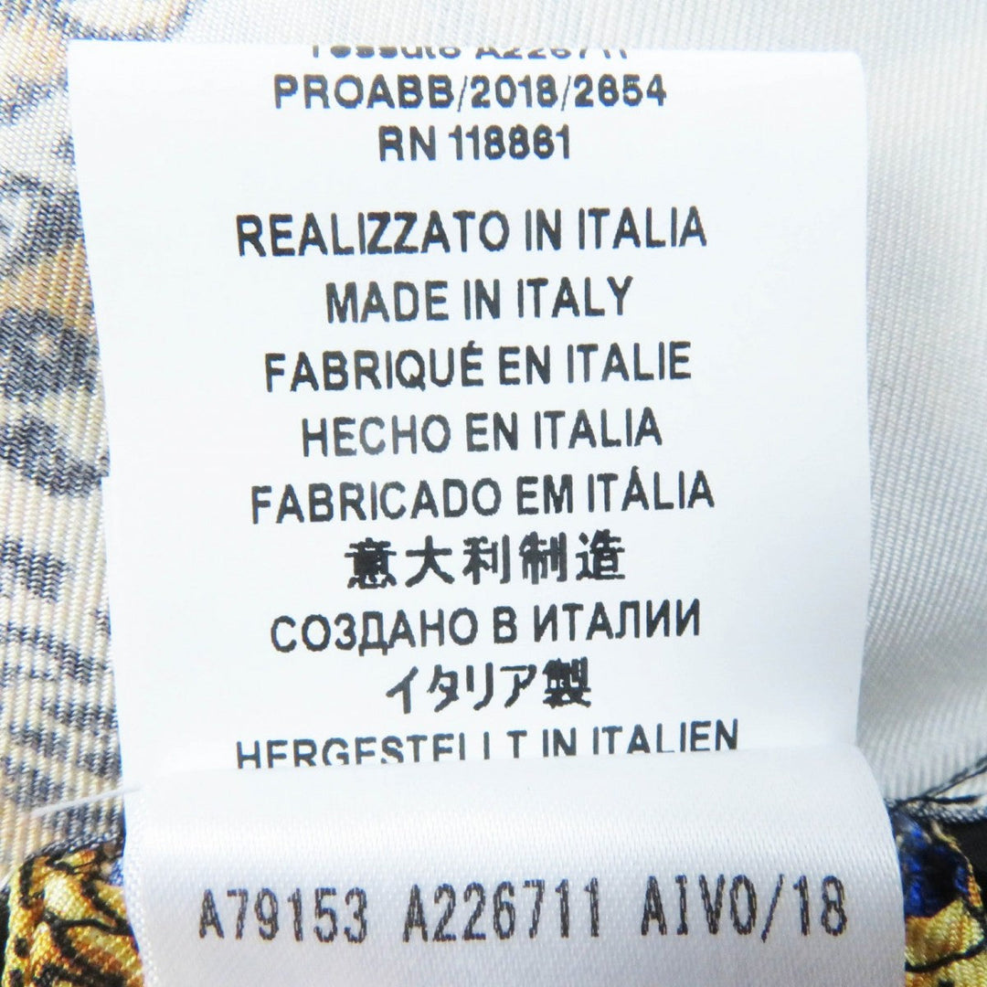 VERSACE Long sleeve shirt A79153 Main: 100% silk Multi Women 38 Used Authentic