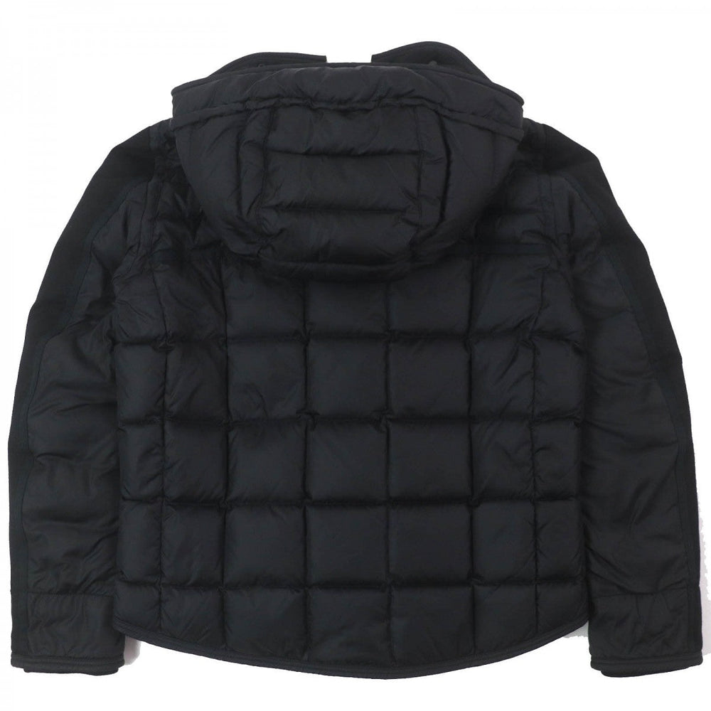MONCLER Down jacket Outer: 100% nylon, Lining: 100% nylon, Part: 100% wool, Leather part: cowhide, Filling: 90% down black RYAN mens 2 Used Authentic