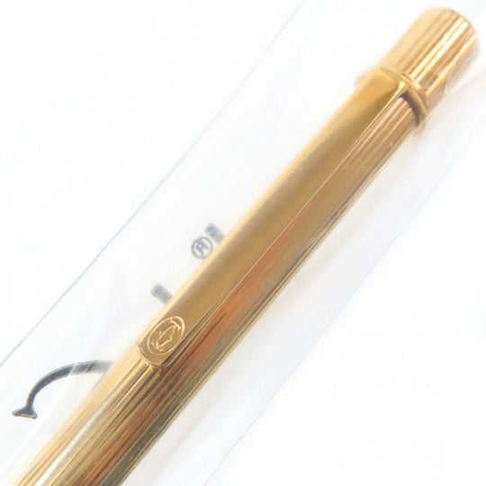 CARTIER Ballpoint pen Gold Plated gold Trinity Must de Cartier mens Used Authentic