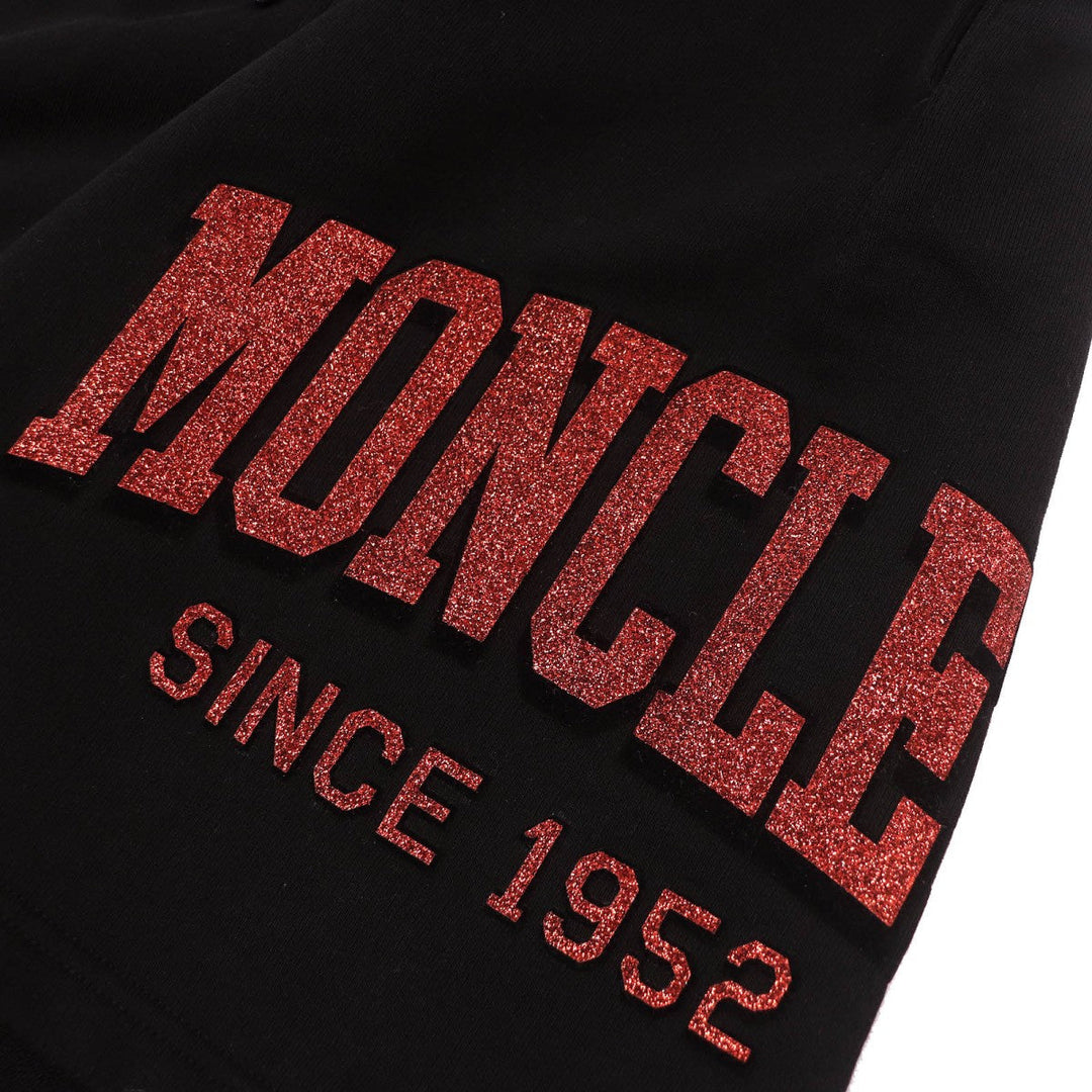 MONCLER Shorts cotton Black red S