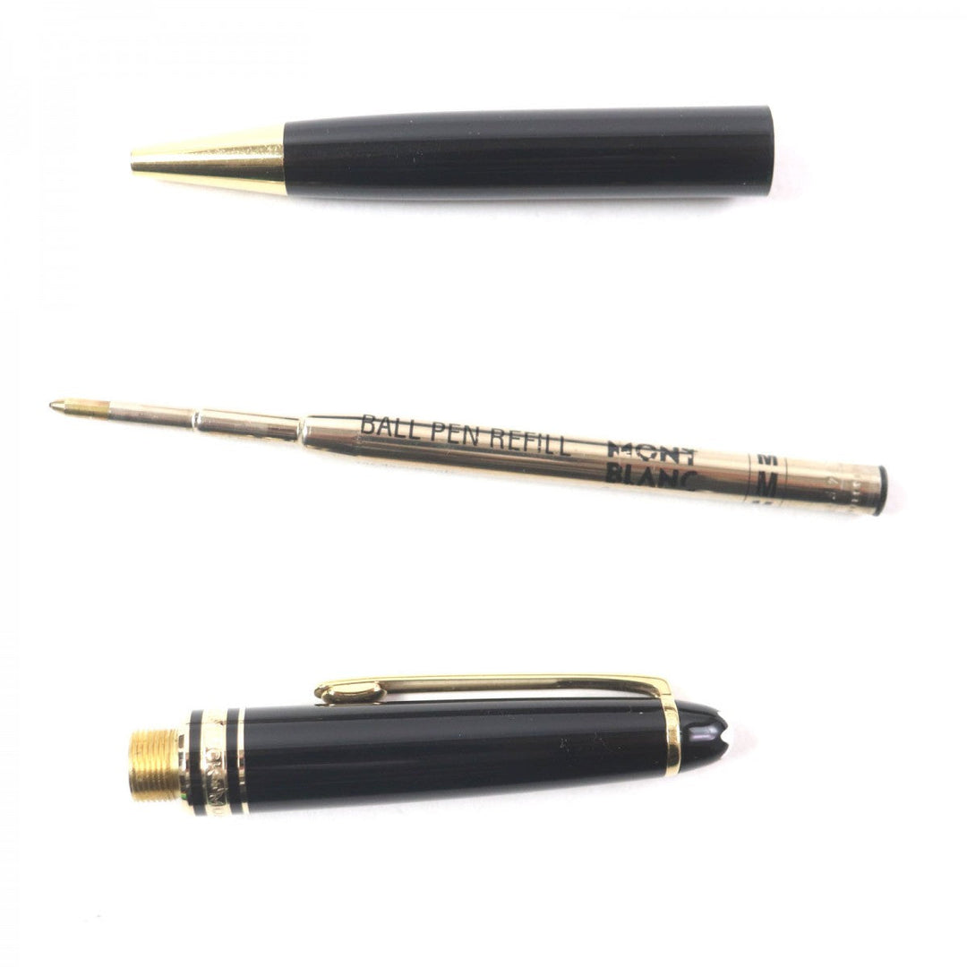 MONTBLANC Ballpoint pen Resin, Gold Plated black Meisterstck mens Used Authentic