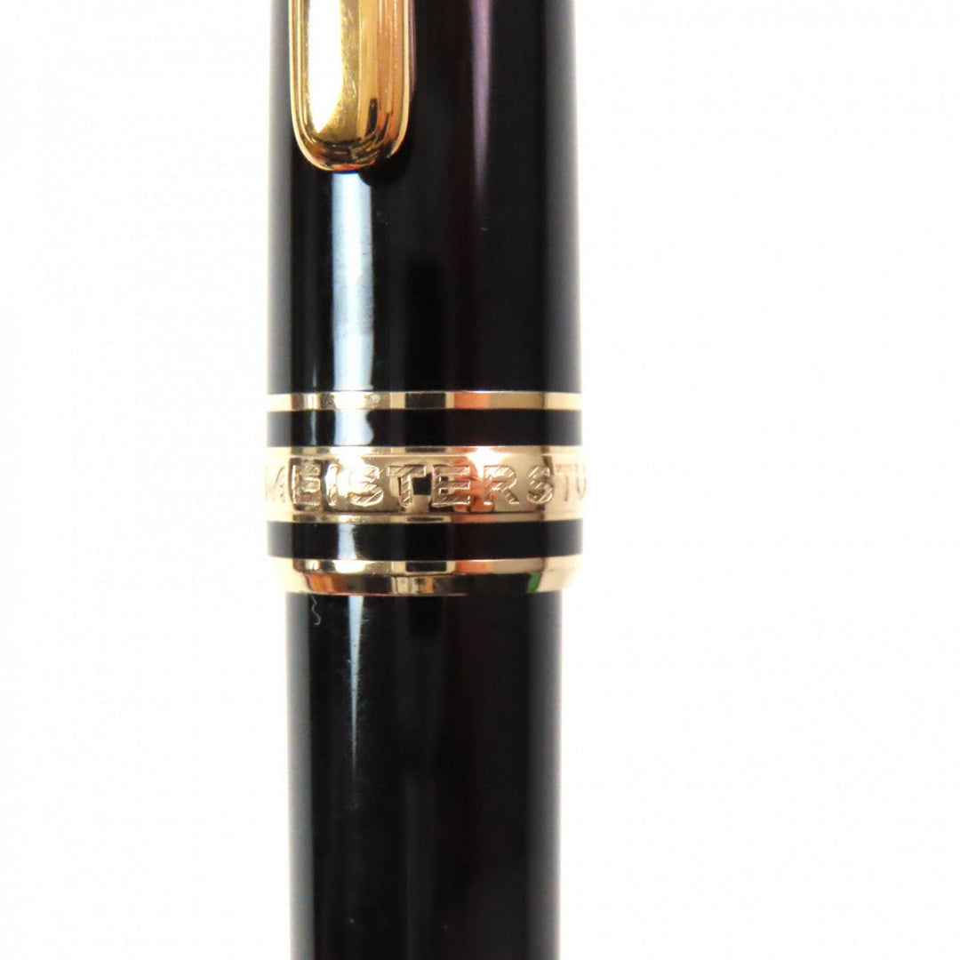 MONTBLANC Ballpoint pen Resin, Gold Plated black Meisterstck mens Used Authentic