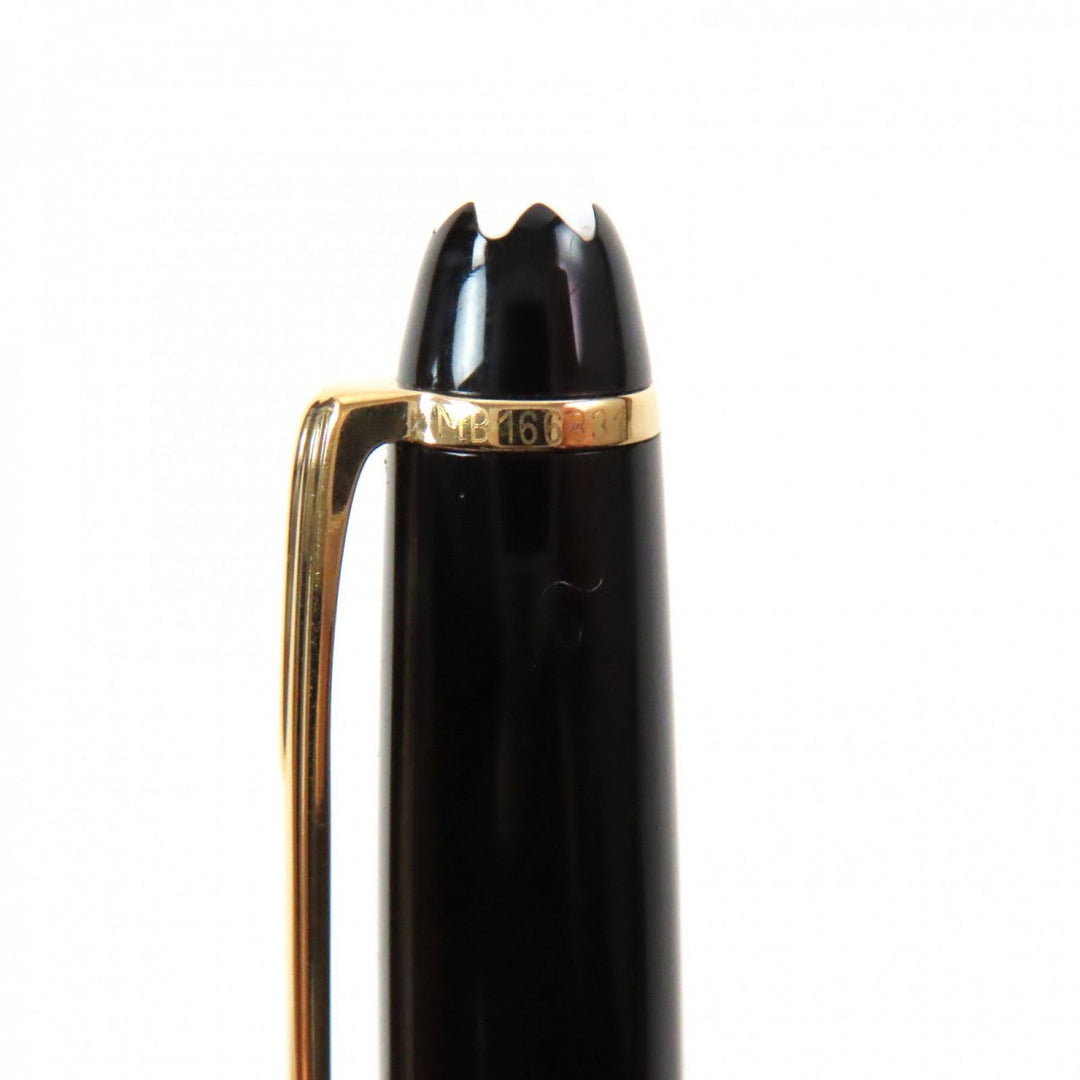 MONTBLANC Ballpoint pen Resin, Gold Plated black Meisterstck mens Used Authentic