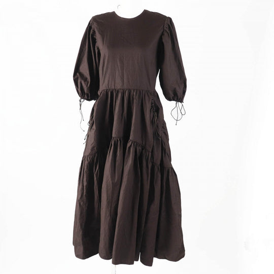CECILIE BAHNSEN one piece 1577-343-8672 Main: 100% cotton Dark brown Women 6 Used Authentic