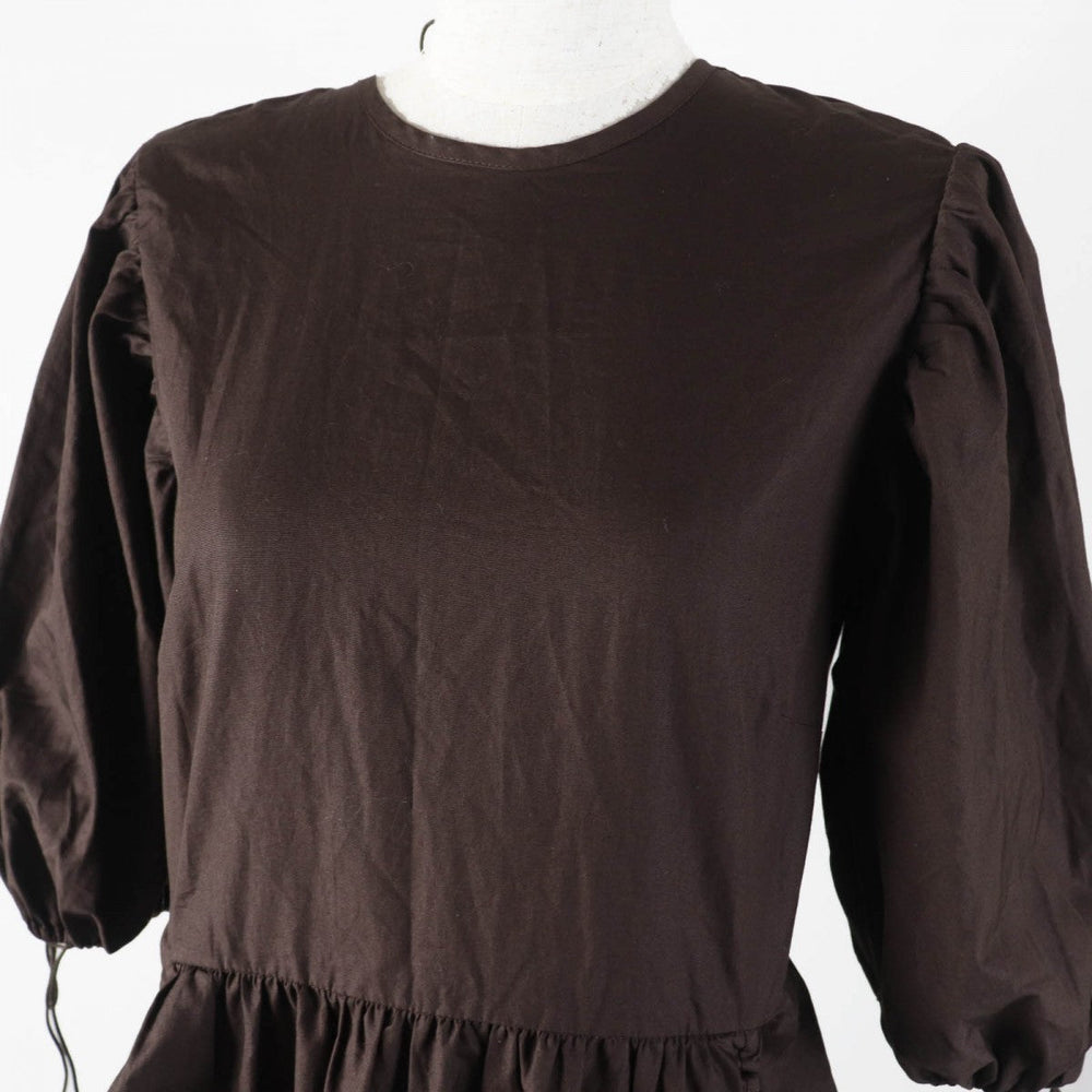 CECILIE BAHNSEN one piece 1577-343-8672 Main: 100% cotton Dark brown Women 6 Used Authentic