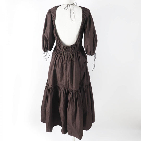 CECILIE BAHNSEN one piece 1577-343-8672 Main: 100% cotton Dark brown Women 6 Used Authentic