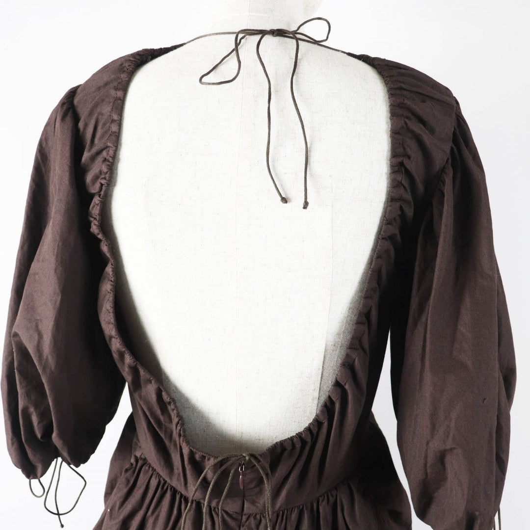 CECILIE BAHNSEN one piece 1577-343-8672 Main: 100% cotton Dark brown Women 6 Used Authentic